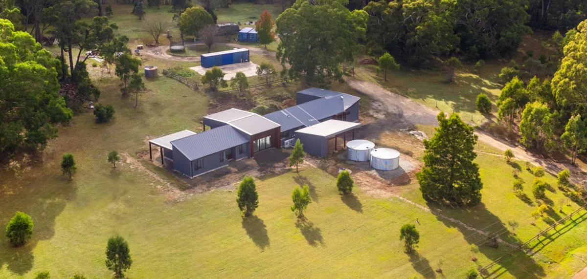 The Dohoneys Road home at Bullengarook, built by Summerfield Homes in the Macedon Ranges bush